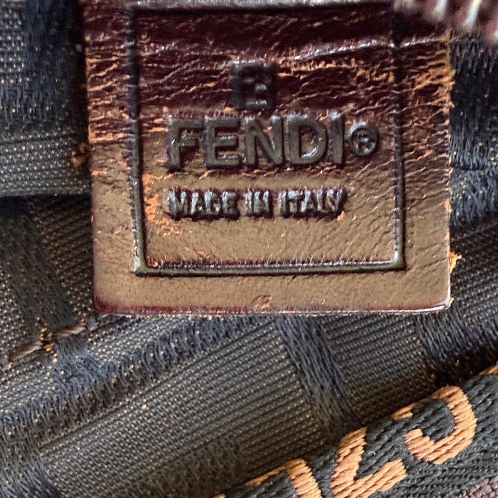 MINOR REHAB - Fendi Zucca Black and Brown Duffel Bag. Vintage - Picture 7 of 10